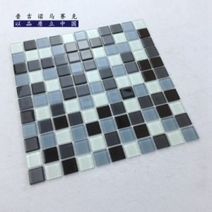 Black grey white crystal glass Mosaic tile translucent
