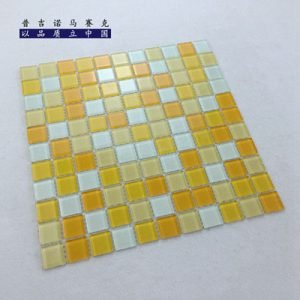 Blue crystal glass Mosaic decorative material Mediterranean style swimming pool tile fish pool sticker