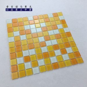 Orange crystal glass Mosaic tile 300*300