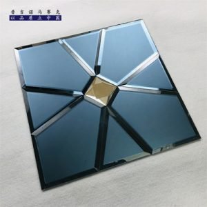Gold-Tinted Mirror Glass Mosaic Tile