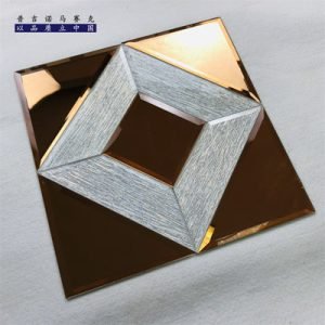 Diamond-Cut Glass Mirror Mosaic