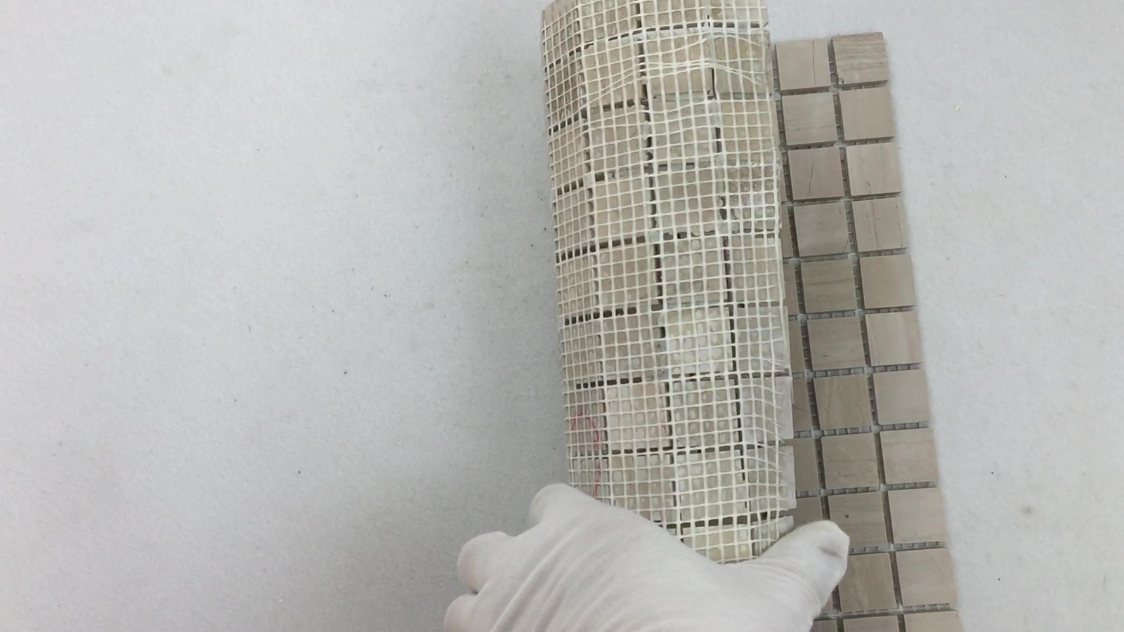 Mosaic tile back mesh