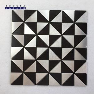 Peel and Stick Brushed Metal Wall Tiles for Stylish Decor