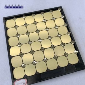 Metal Wall Mosaic Tiles with Self-Adhesive for Quick DIY Installation