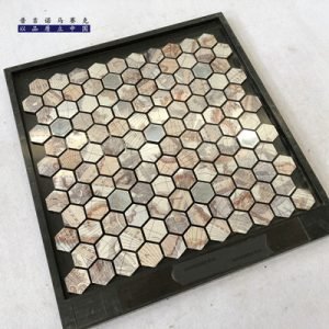 Small Particle Aluminum Composite Mosaic Tile with Adhesive Backing