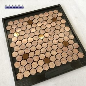 3D Hexagonal Metal Mosaic Tiles with Self-Adhesive Backing