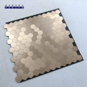 Metal small hexagonal aluminum-plastic panel seamless self-adhesive Mosaic tile