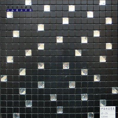 Black and silver metal mosaic tiles