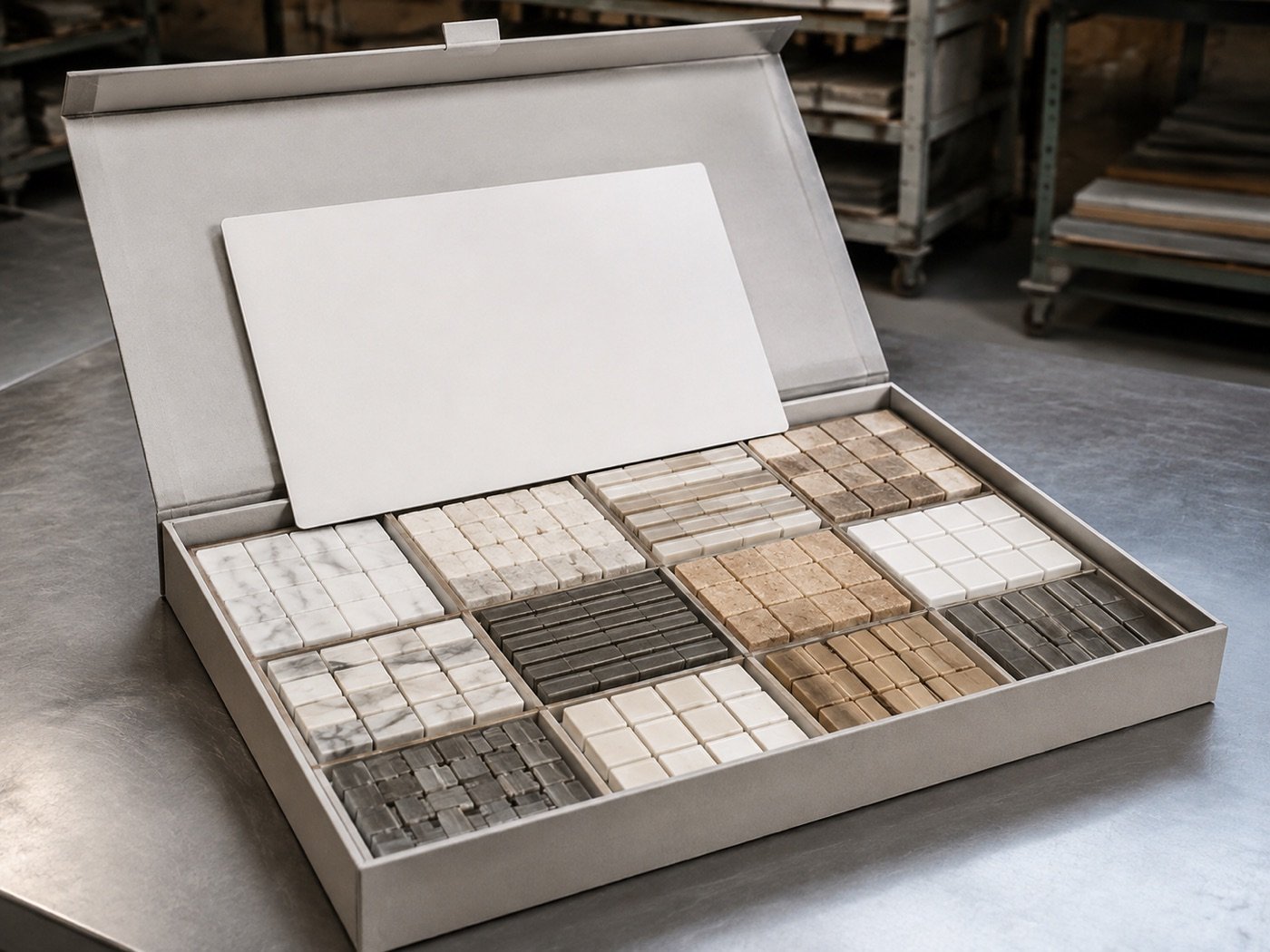 Private label mosaic sample box