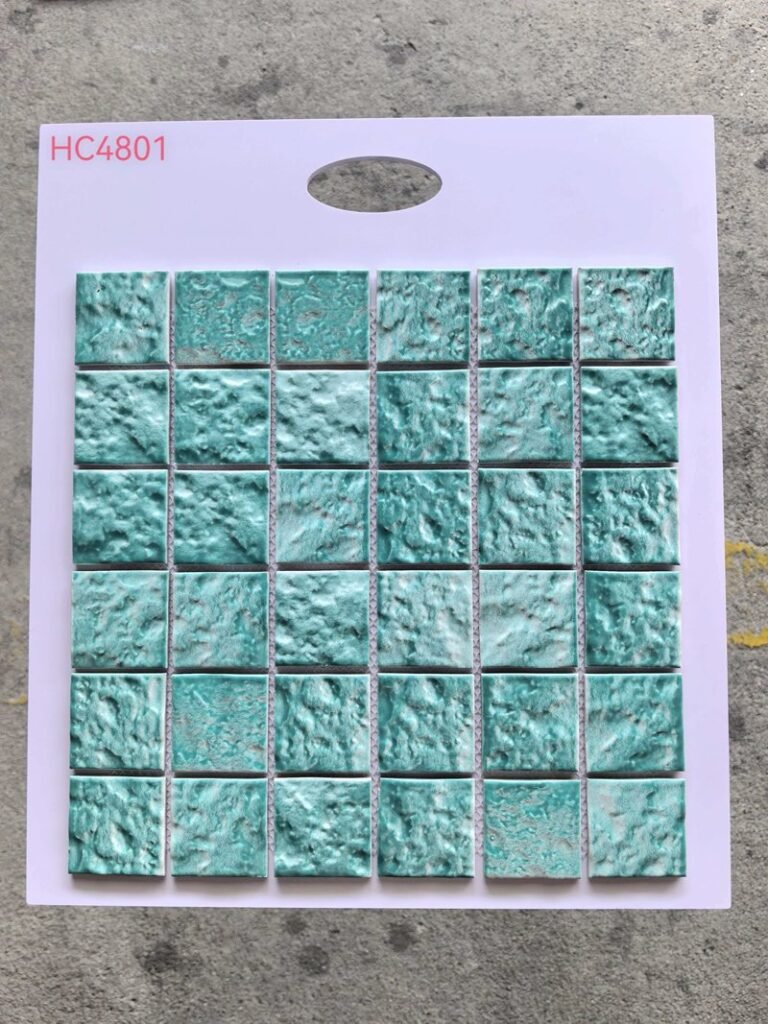 CM-CE-018 Mint Teal Mix Ceramic Mosaic Tile mosaic tile