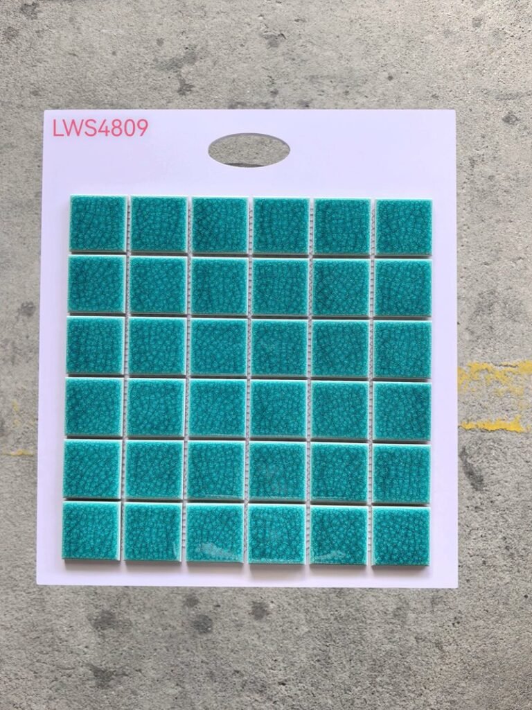 CM-CE-035 Teal Green Ceramic Mosaic Tile mosaic tile
