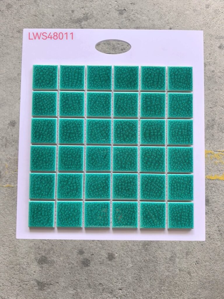CM-CE-037 Teal Green Ceramic Mosaic Tile mosaic tile