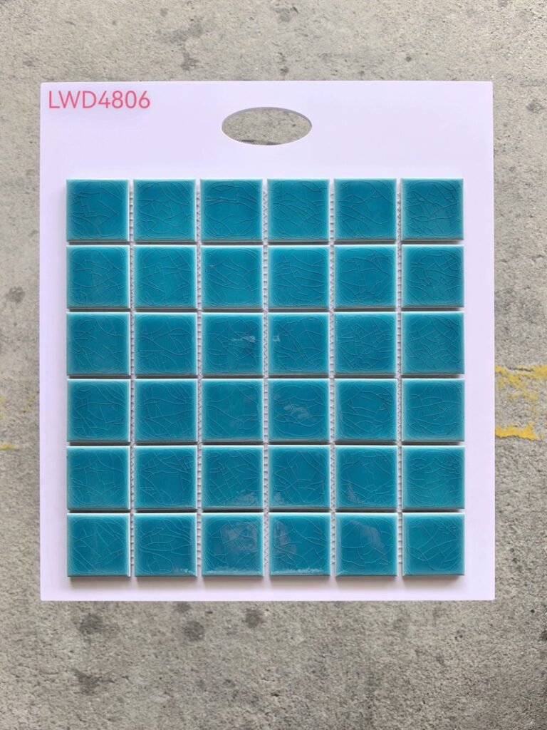CM-CE-041 Teal Blue Ceramic Mosaic Tile mosaic tile
