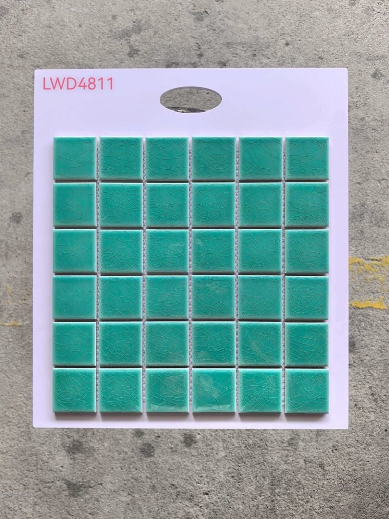 CM-CE-044 Teal Green Ceramic Mosaic Tile mosaic tile