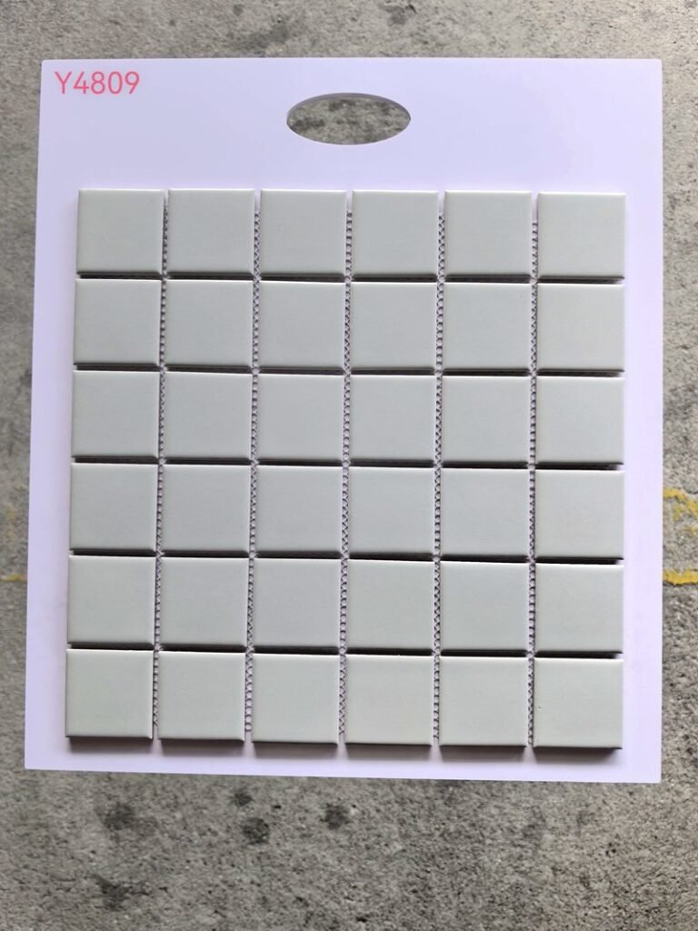 CM-CE-068 Light Grey Ceramic Mosaic Tile mosaic tile