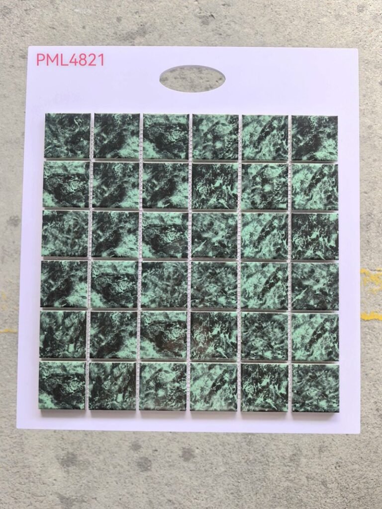 CM-CE-072 Green Marble Mix Ceramic Mosaic Tile mosaic tile