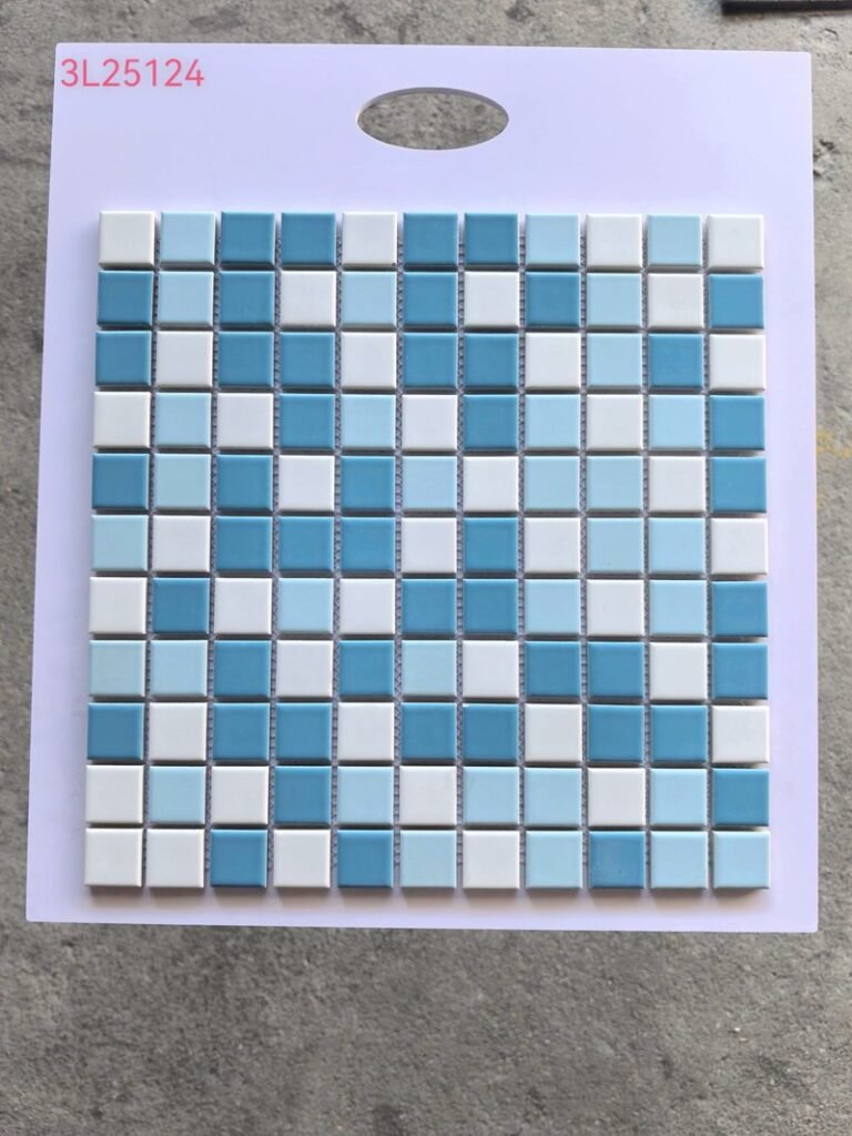 CM-CE-083 Blue & White Mix Ceramic Mosaic Tile mosaic tile