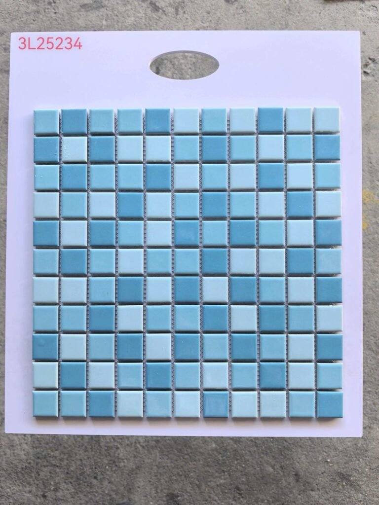 CM-CE-084 Blue & White Mix Ceramic Mosaic Tile mosaic tile