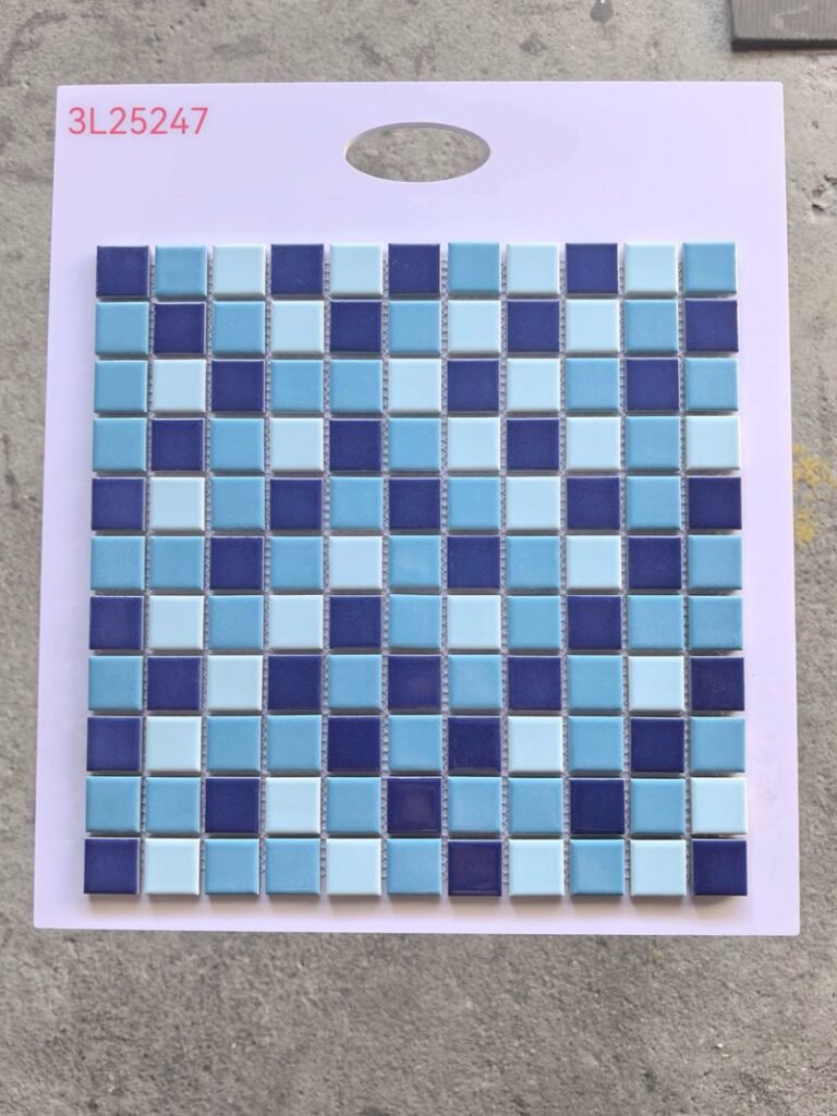 CM-CE-085 Blue & White Mix Ceramic Mosaic Tile mosaic tile