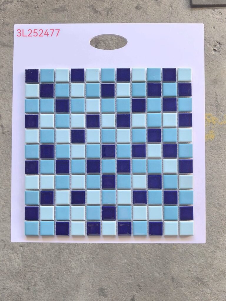 CM-CE-086 Light Blue & White Mix Ceramic Mosaic Tile mosaic tile