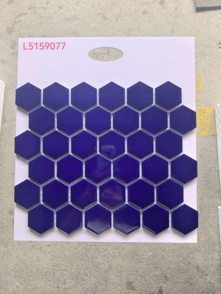 CM-CE-126 Deep Navy Hexagon Ceramic Mosaic Tile mosaic tile