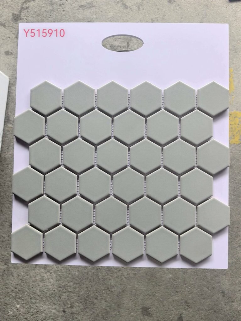 CM-CE-129 Grey Hexagon Ceramic Mosaic Tile mosaic tile