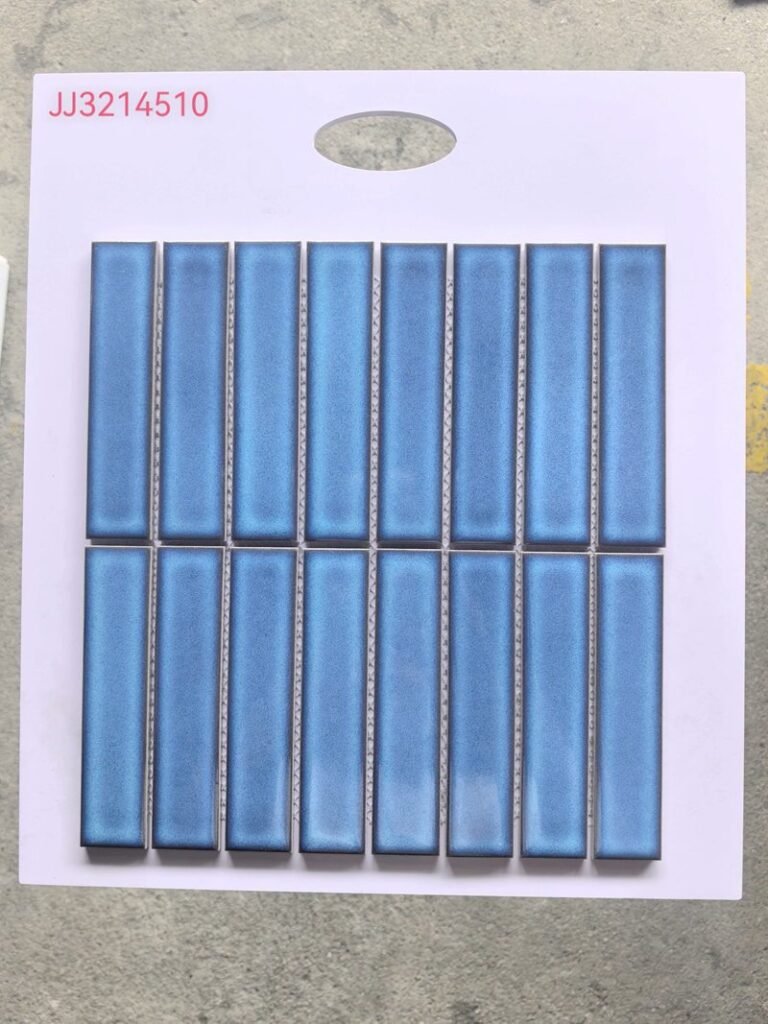 CM-CE-140 Steel Blue Strip Ceramic Mosaic Tile mosaic tile