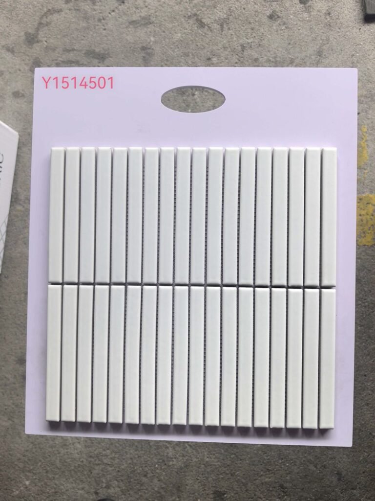 CM-CE-141 Off White Strip Ceramic Mosaic Tile mosaic tile