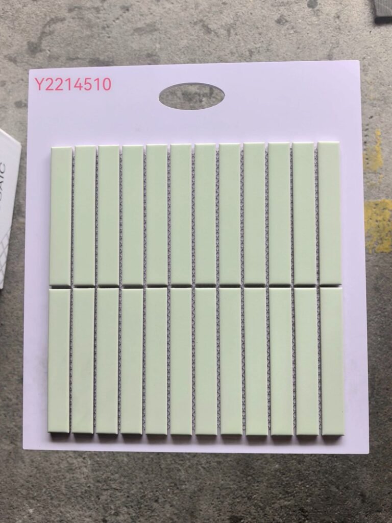 CM-CE-146 Pale Green Strip Ceramic Mosaic Tile mosaic tile