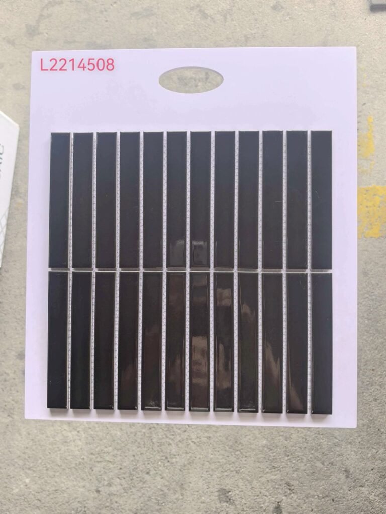CM-CE-147 Dark Brown Strip Ceramic Mosaic Tile mosaic tile