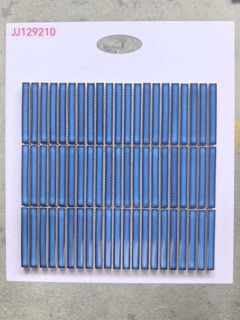 CM-CE-153 Blue Mix Strip Ceramic Mosaic Tile mosaic tile