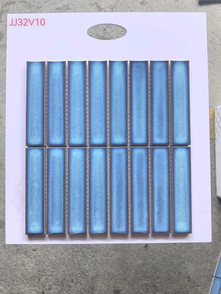 CM-CE-163 Light Blue Strip Ceramic Mosaic Tile mosaic tile