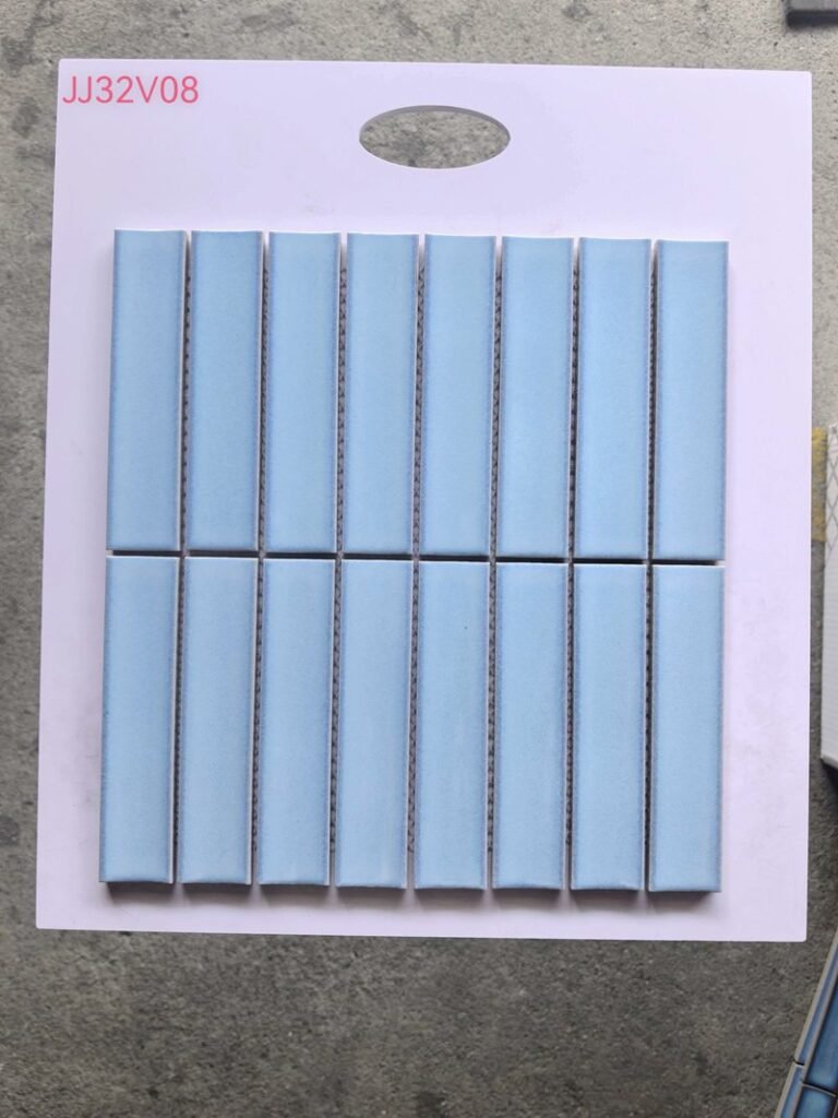 CM-CE-164 Pale Blue Strip Ceramic Mosaic Tile mosaic tile