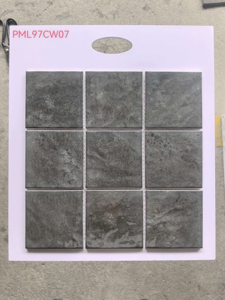 CM-CE-186 Dark Grey Marble Large Format Ceramic Mosaic Tile mosaic tile
