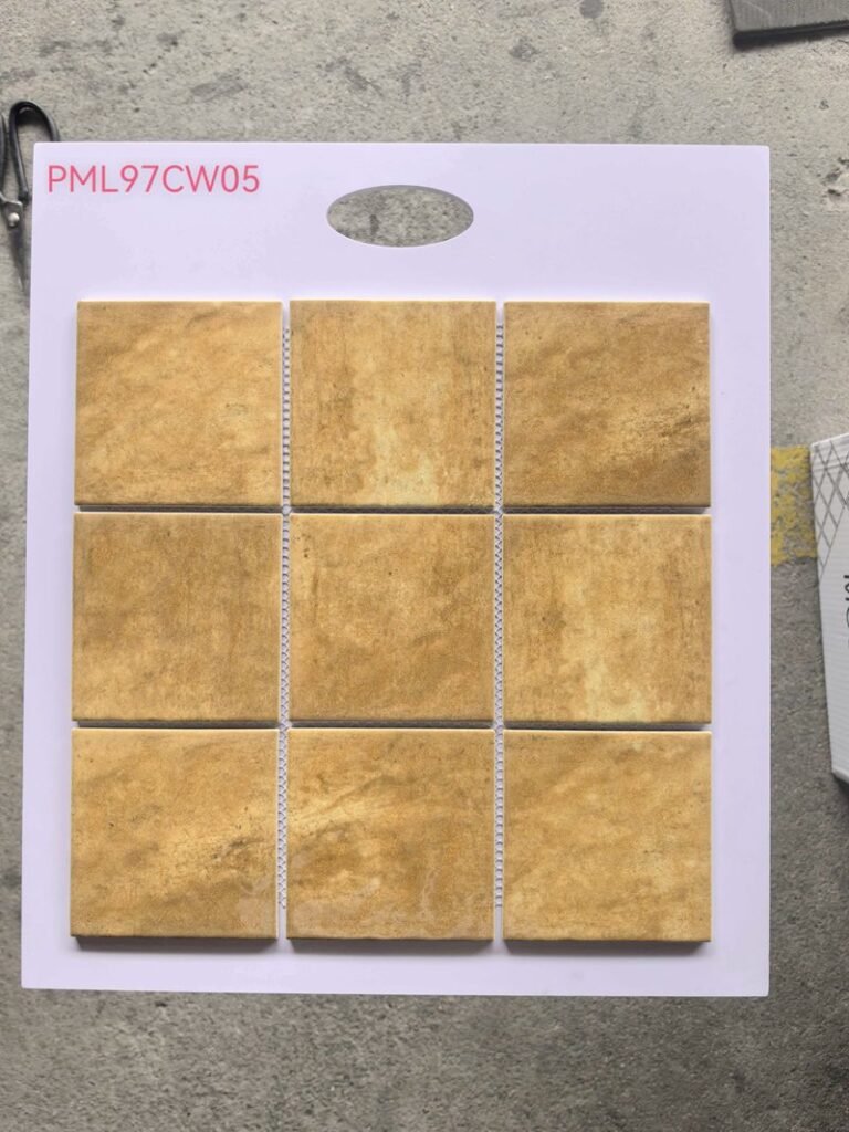 CM-CE-188 Amber Gold Marble Large Format Ceramic Mosaic Tile mosaic tile