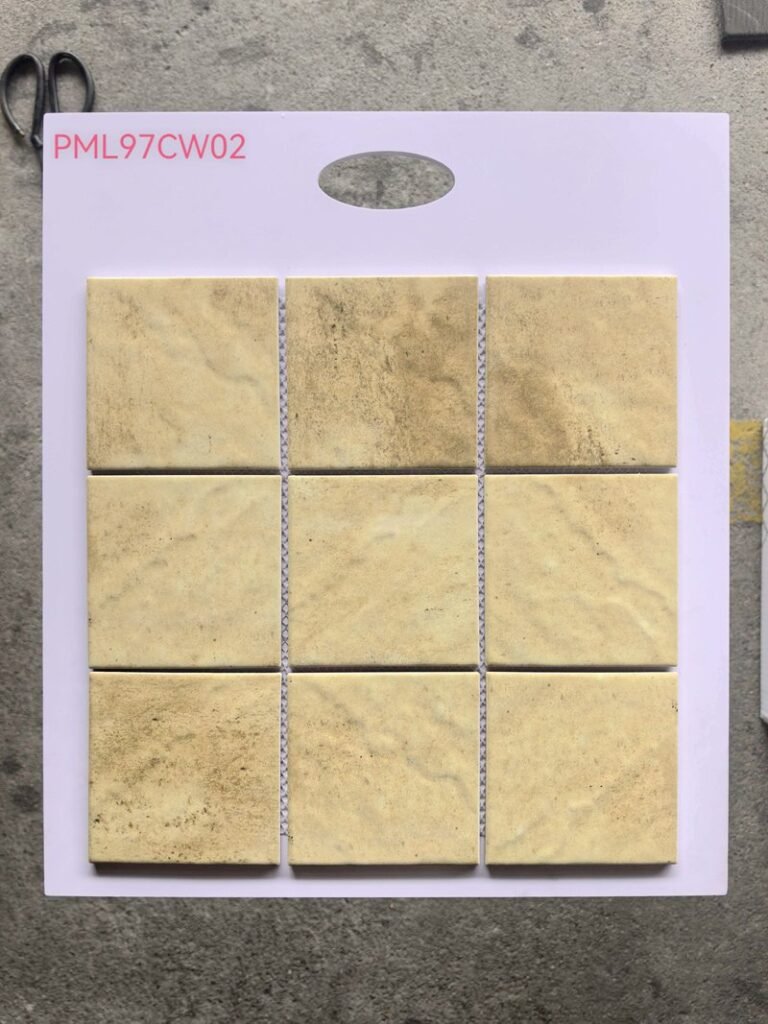 CM-CE-191 Golden Beige Marble Large Format Ceramic Mosaic Tile mosaic tile