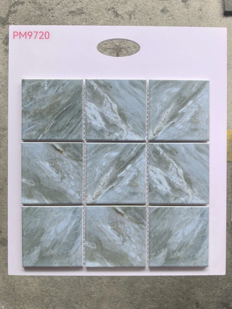 CM-CE-195 Blue Grey Marble Large Format Ceramic Mosaic Tile mosaic tile
