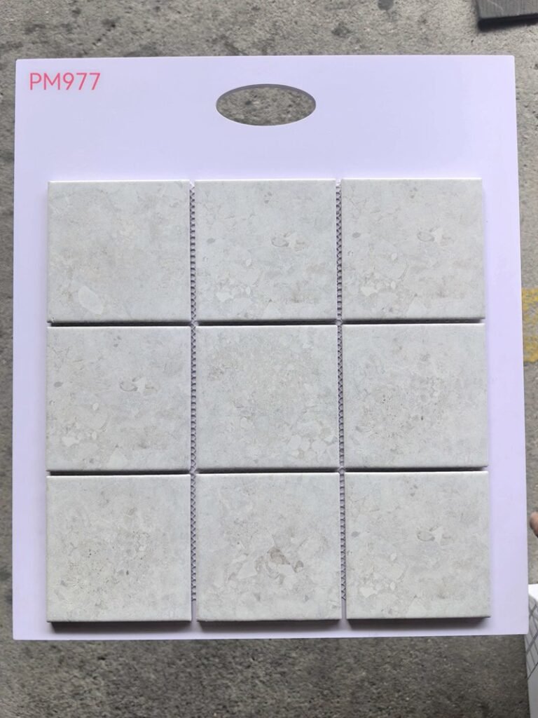 CM-CE-211 Light Grey Marble Large Format Ceramic Mosaic Tile mosaic tile