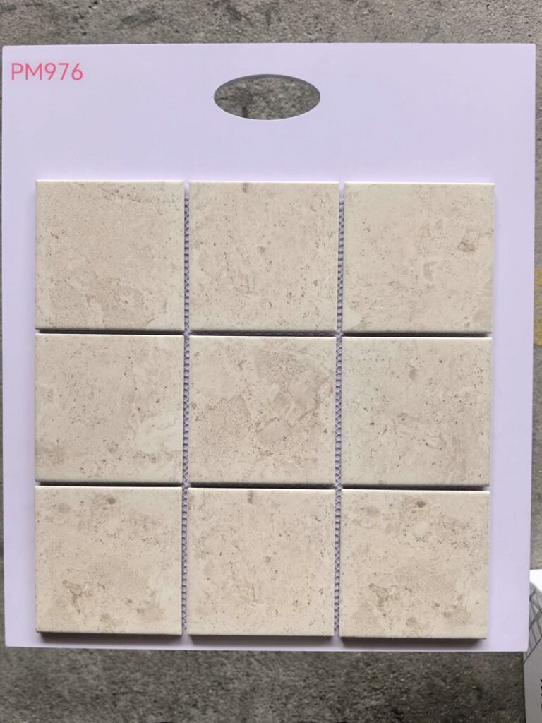 CM-CE-212 Beige Tan Marble Large Format Ceramic Mosaic Tile mosaic tile