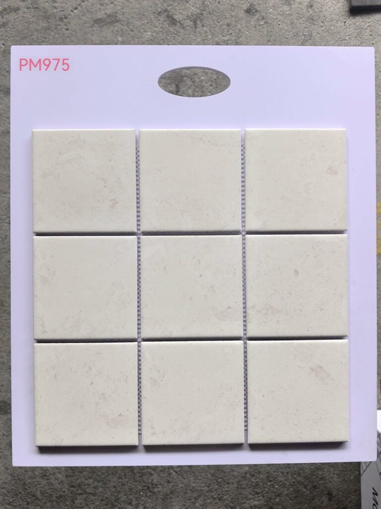 CM-CE-213 Cream Ivory Marble Large Format Ceramic Mosaic Tile mosaic tile
