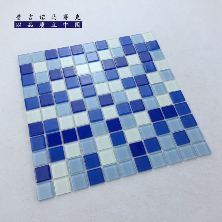 CM-CR-001 Blue Mix Crystal Glass Mosaic Tile mosaic tile