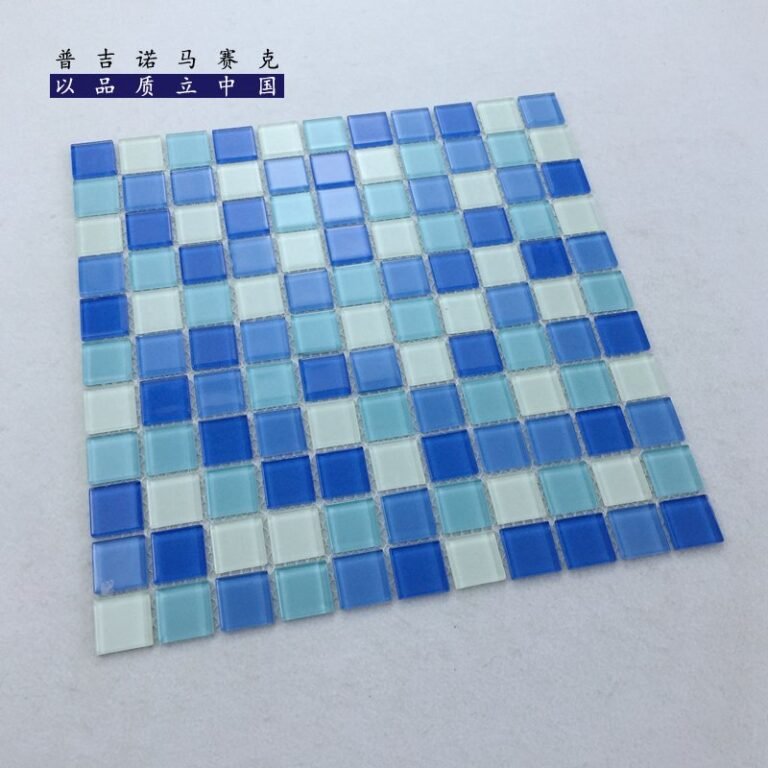 CM-CR-003 Sky Blue Mix Crystal Glass Mosaic Tile mosaic tile