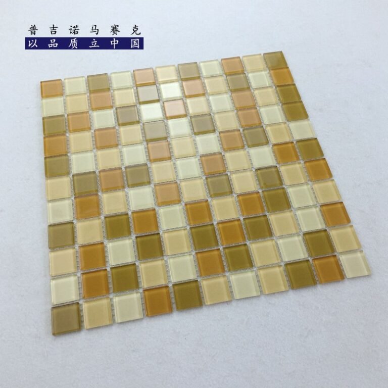 CM-CR-005 Gold Amber Mix Crystal Glass Mosaic Tile mosaic tile