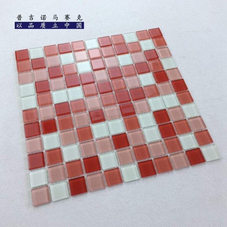 CM-CR-008 Rose Red Mix Crystal Glass Mosaic Tile mosaic tile