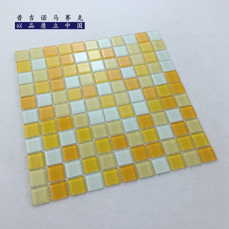 CM-CR-009 Yellow Mix Crystal Glass Mosaic Tile mosaic tile