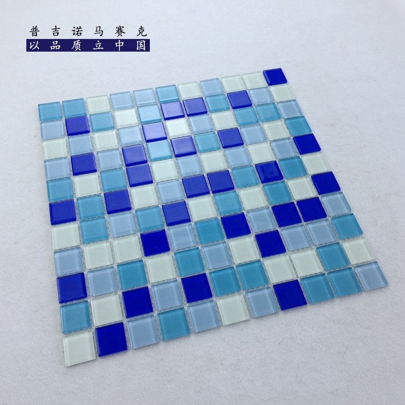 CM-CR-011 Light Blue Mix Crystal Glass Mosaic Tile mosaic tile