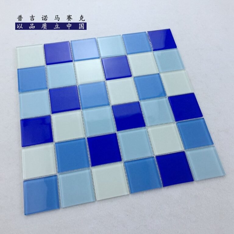 CM-CR-015 Blue White Mix Crystal Glass Mosaic Tile mosaic tile