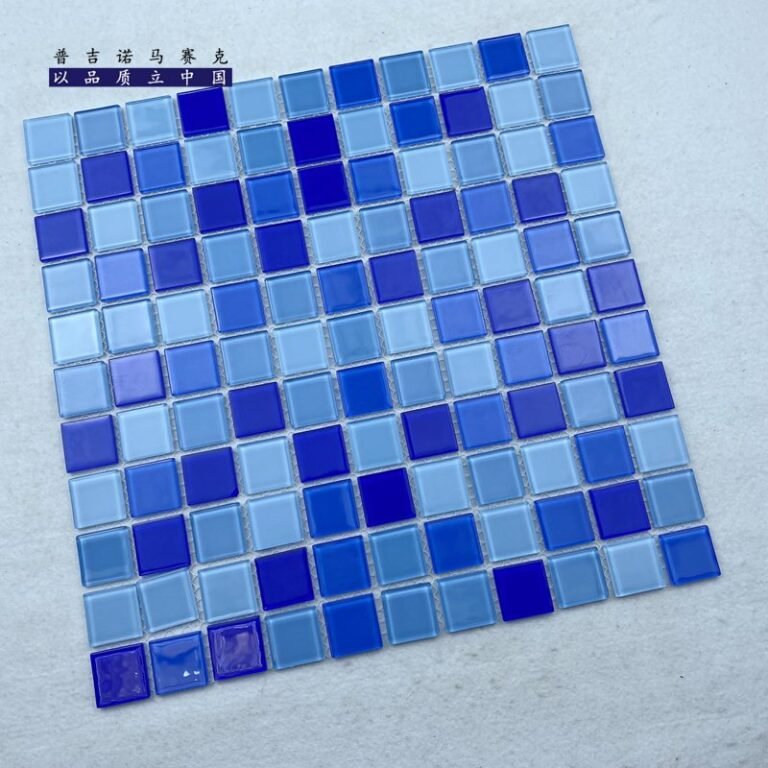CM-CR-017 Blue Shades Mix Crystal Glass Mosaic Tile mosaic tile