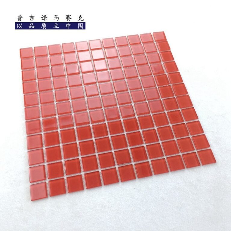 CM-CR-019 Coral Red Crystal Glass Mosaic Tile mosaic tile