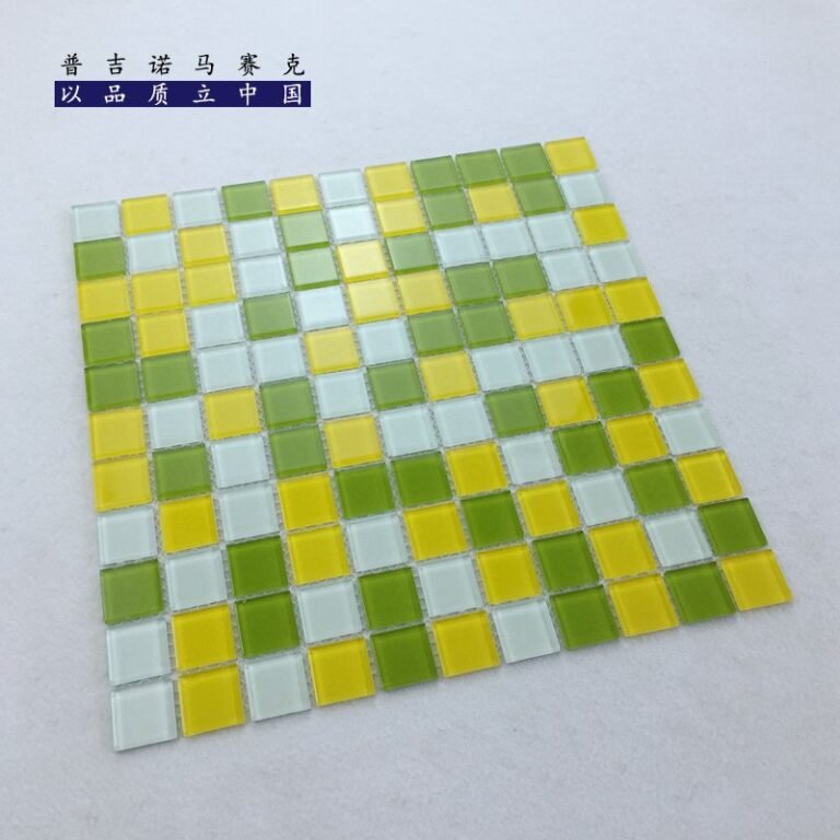 CM-CR-020 Lime Green Mix Crystal Glass Mosaic Tile mosaic tile